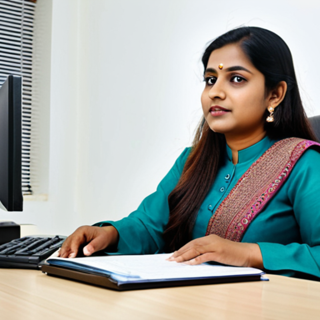 **
A professional Bangladeshi woman in a modest salwar kameez, sitting at a desk in a modern Dhaka office, fully clothed, appropriate attire, safe for work, perfect anatomy, natural proportions, professional photography, high quality, family-friendly.
**