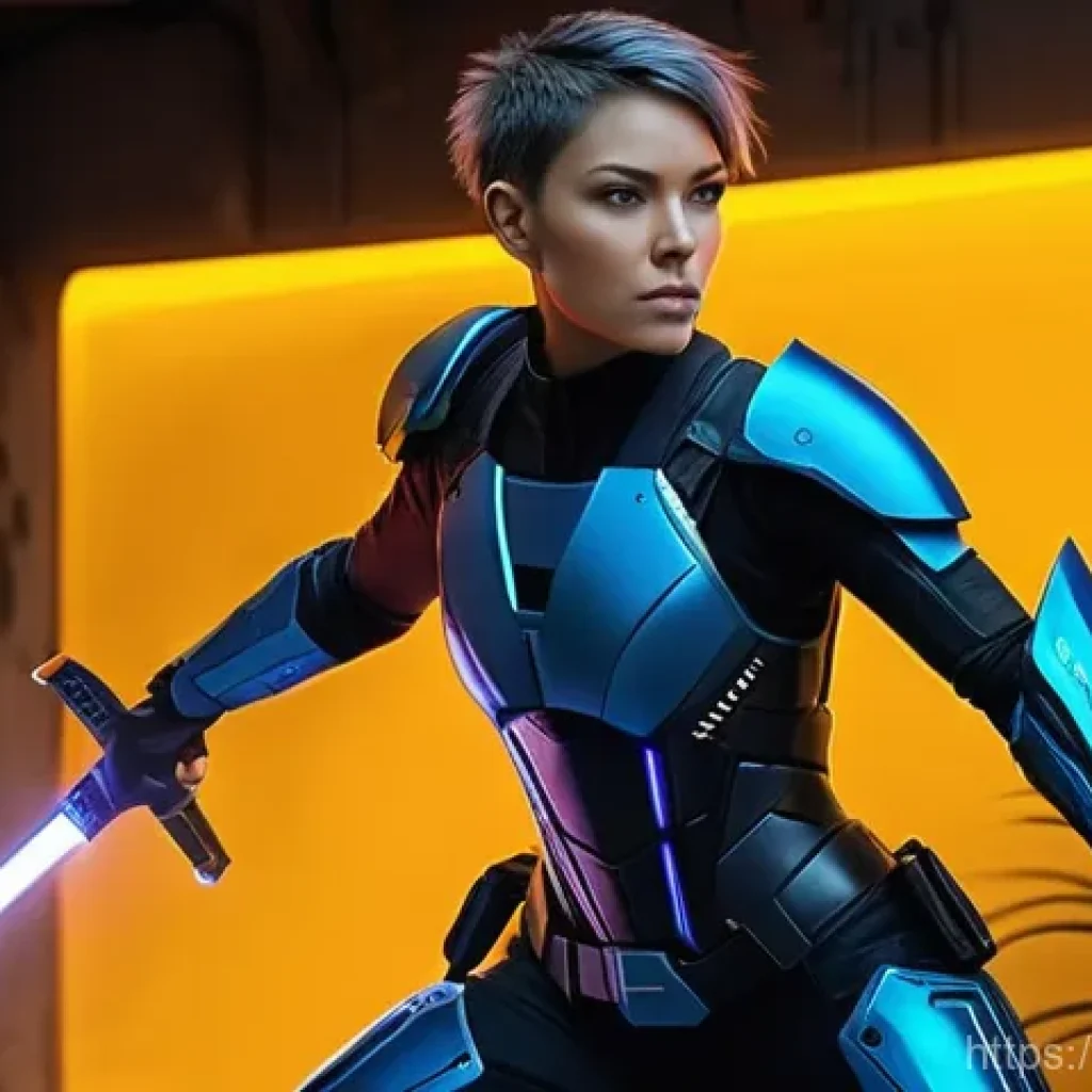 이터널리턴 신규 콘텐츠의 강점 - **A New Experimental Subject: Agile Warrior on Lumia Island**
    "A full-body shot of a lean, agile...