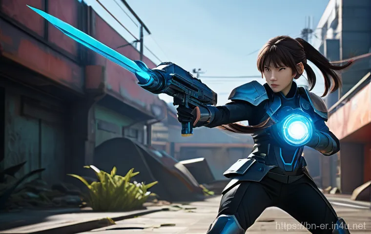 이터널리턴 업데이트 방향 분석 - **A highly dynamic, action-packed scene featuring the character Hisui from Eternal Return.** She is ...