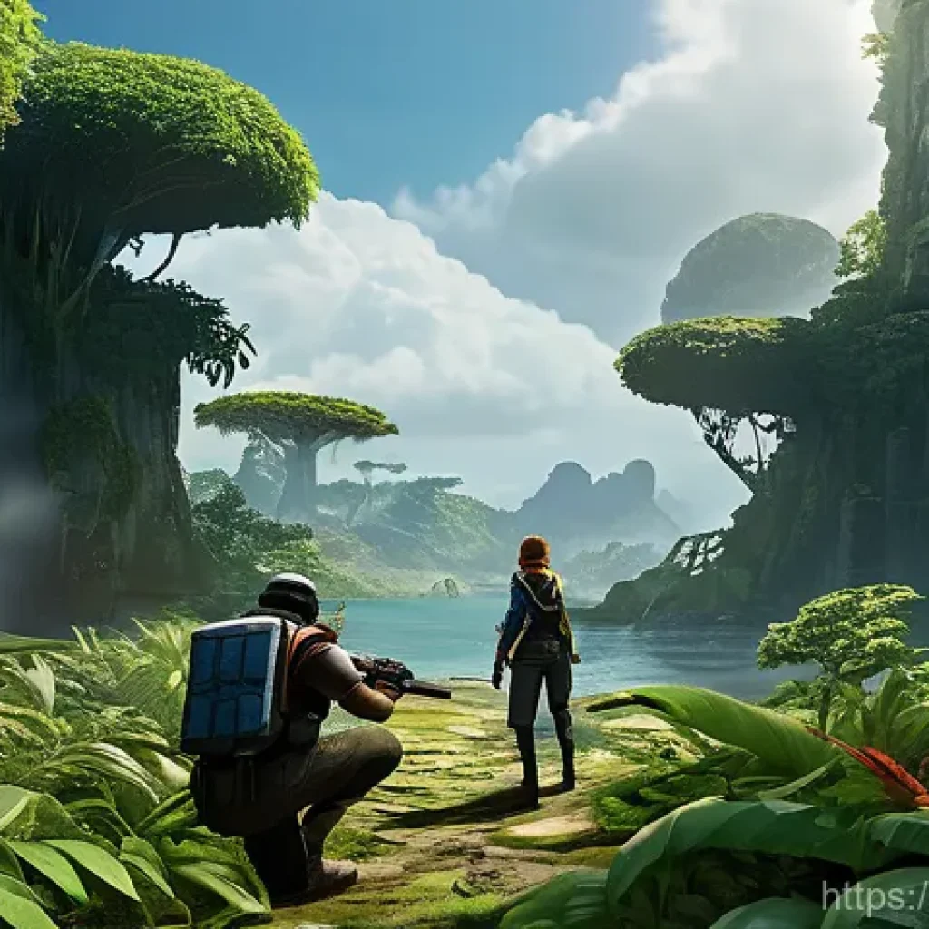 이터널리턴 팀 조합 가이드 - **Prompt 1: Strategic Stance on Lumia Island**
    "A dynamic, wide-angle shot of three Eternal Retu...