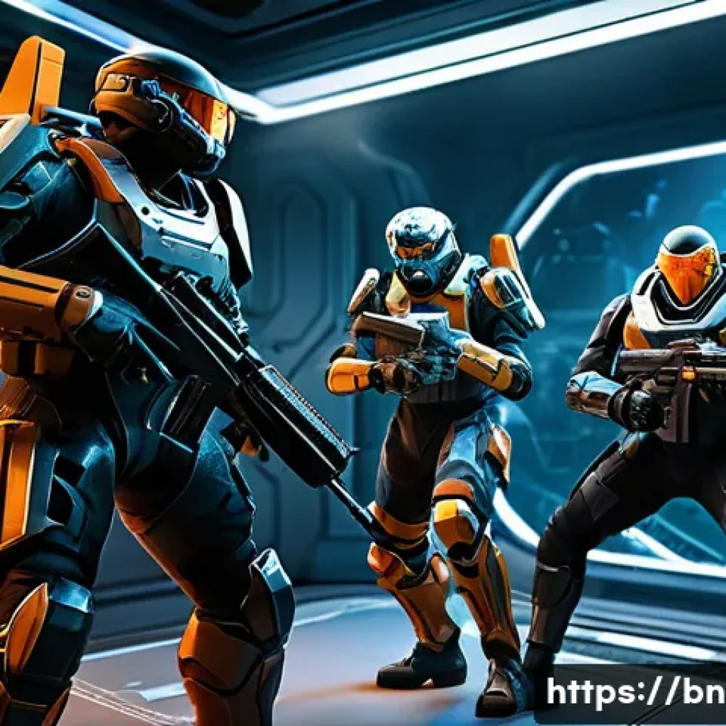 이터널리턴 글로벌 서버 업데이트 - A dynamic multiplayer team battle scene set in a futuristic global server environment, featuring div...