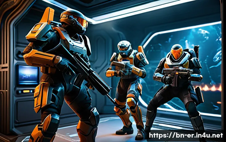 이터널리턴 글로벌 서버 업데이트 - A dynamic multiplayer team battle scene set in a futuristic global server environment, featuring div...