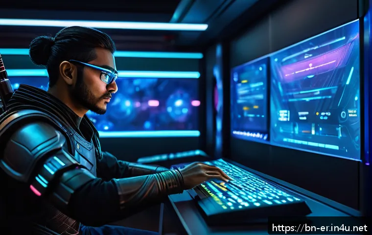 이터널리턴 초보자를 위한 공략집 - A detailed scene of a strategic gamer selecting a character in a futuristic, high-tech interface roo...